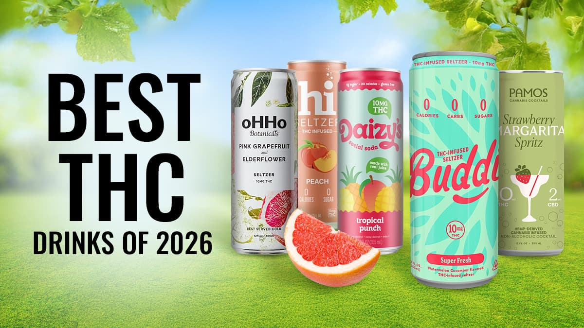 Featured image for Best THC Drinks 2026: Top Seltzers, Mocktails & Cannabis Beverages
